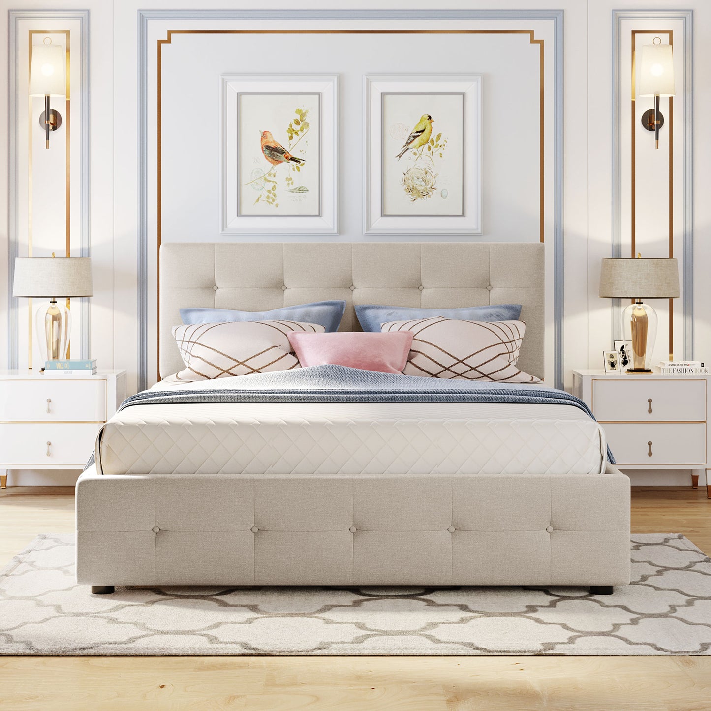queen bed with twin XL trundle