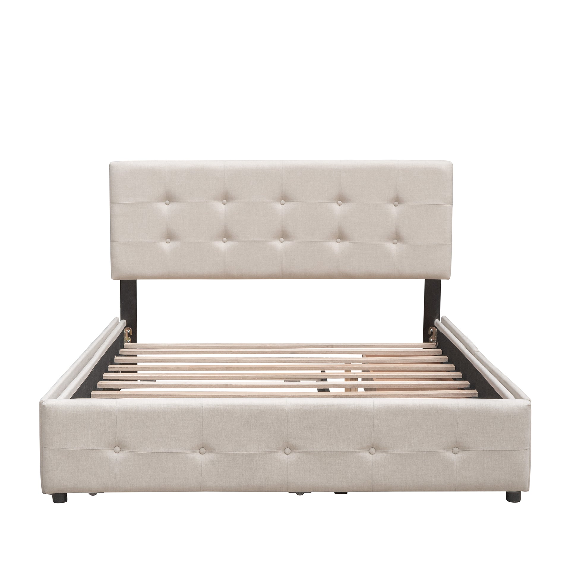 chic upholstered platform bed